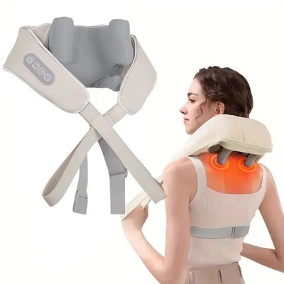 Neck Massager with Low Heat Back Shoulder Massager Area Coverage Bionic Kneading