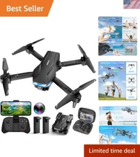 Sleek Foldable Drone with Optical Flow Tech - Capture Stunning Aerial Videos