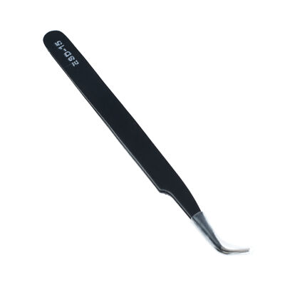 ESD Anti-Static Steel Curved Bent Tip Tweezer Jewelry Nipper Repair Hand Tool