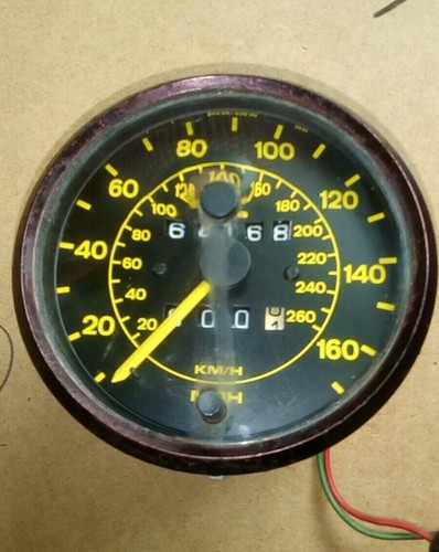 Porsche 924 / 944 / 928 170 MPH Speedometer - Yellow / Black  - Picture 1 of 4