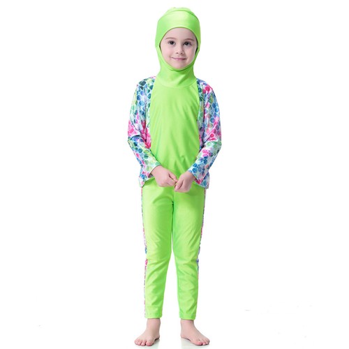 Children Swimwear Summer Kids Girls Swimsuit Muslim Islamic Bathing Beachwear - Picture 24 of 81