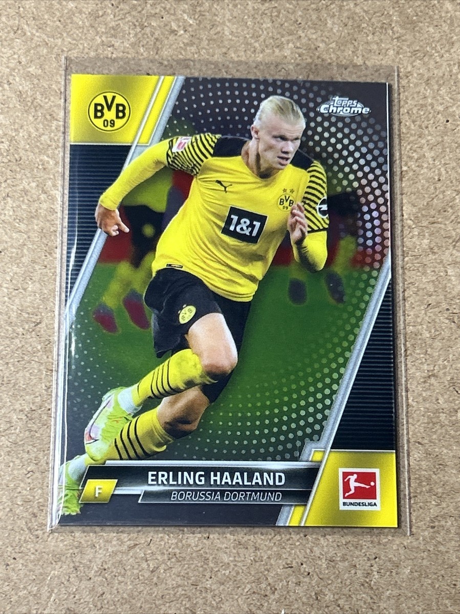 2021-22 Topps Chrome Erling Haaland Bundesliga Base #30 Borussia