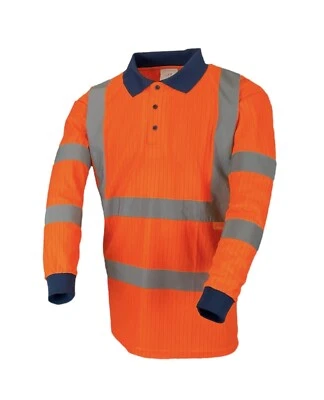 HI LIGHT VISIBLY BRIGHTER Polo Shirt Hi Vis Flame Fire Retardant Anti Static Reflective HiVis FR AS