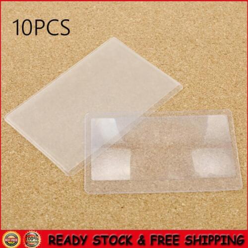 10 PCS Credit Card 3 X Magnifier Magnification Magnifying Fresnel LENS - Picture 1 of 6