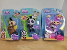 WowWee BFF Fingerlings VIOLET & HOPE, Baby Panda, Sloth  NEW lot of 3