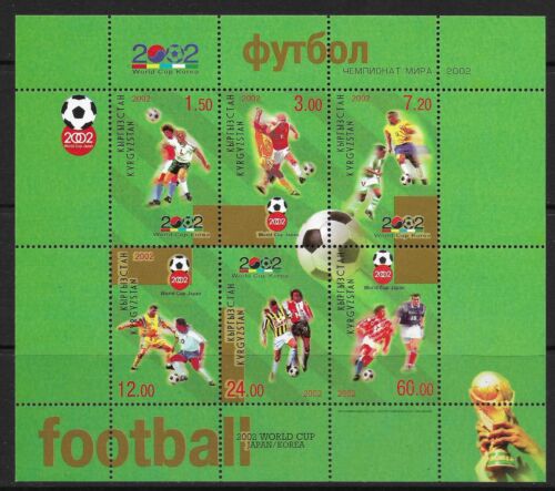 Stamps-Kyrgyzstan. 2002 Fußball Cup Football-Japan Miniatur Blatt. Sg : MS253 - Bild 1 von 1