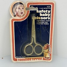 Vintage Tommee Tippee Safety Baby Scissors VTG NOS
