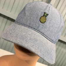 Bioworld Pineapple Logo Light Weight Strapback Baseball Hat Cap