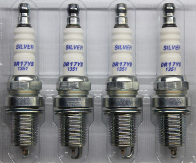 4x spark plug BRISK SILVER DR17YS 1351 for car gas vehicles LPG