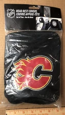 Calgary Flames 2-pack Black ProMark Head Rest Covers NHL Hockey - BRAND NEW!