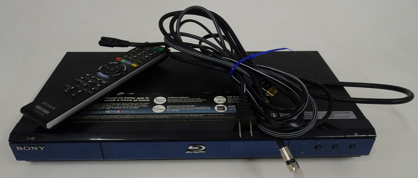 Sony Blu-Ray Disc DVD Player BDP-S350 w Remote HDMI AVCHD