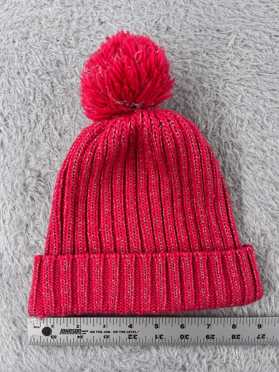 Target Beanie Toque Womens 4-16 Pink Knit Sparkly Acrylic Blend