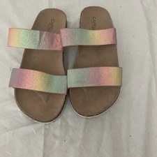Capelli New York Pastel Rainbow Slides Girls 3/4 Sandals