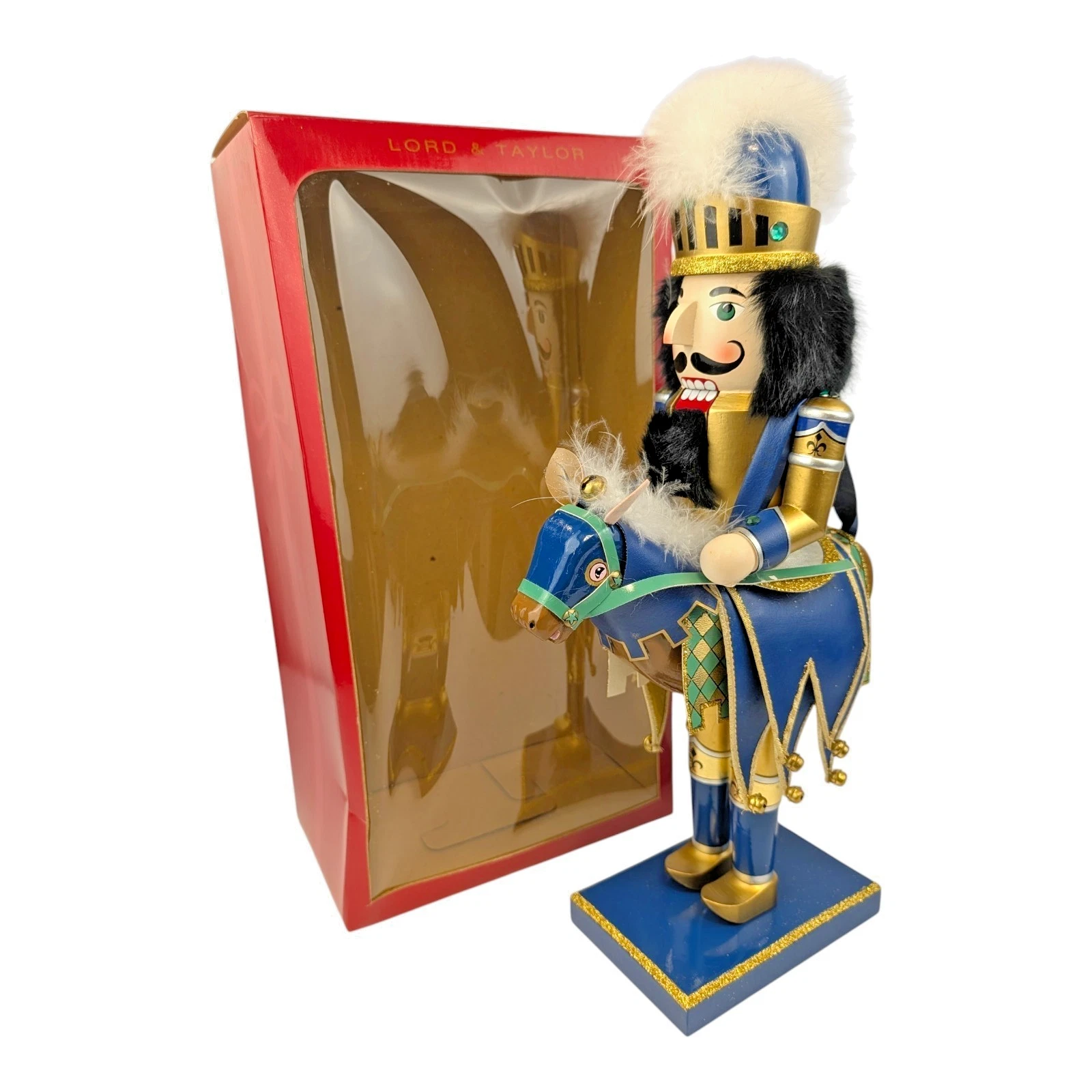 Lord & Taylor 17" Knight on Horse Wooden Nutcracker Royal Blue/Gold | With Box
Opens in a new window