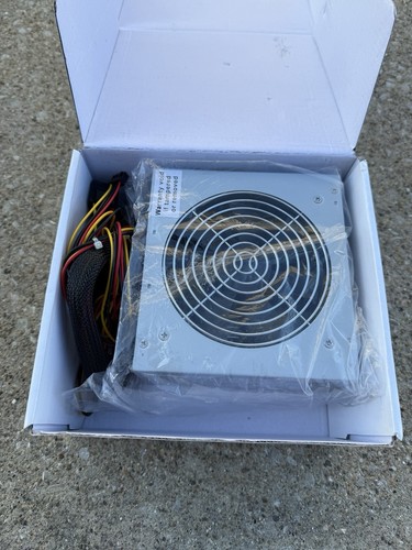 Coolmax V-500 500W 12v 120mm Silent Fan Power Supply, New/Open Box - Afbeelding 5 van 5
