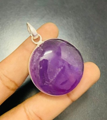 Amethyst Edelstein 925 Sterling Silber Handarbeit Anhänger Schmuck Geschenk für Frau