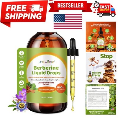 Natural Blood Sugar Complex: Berberine Drops with Ceylon Cinnamon and Chromium