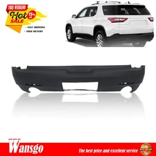 Plastic Rear Bumper Cover Without Sensor Holes For Chevrolet Traverse 2018-2021
