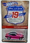 Hot Wheels 2019 19th Annual Nationals Pink Redline Real Riders Custom Camaro