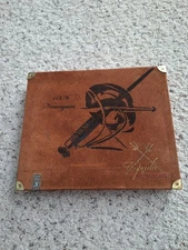 Montecristo Espada Suede Leather Wood Cigar Box 9.75"x8.125x1.43