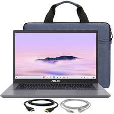 ASUS CX34 14" FHD Chromebook Plus Laptop 8GB Memory,128GB SSD Grey  Bag, Cables