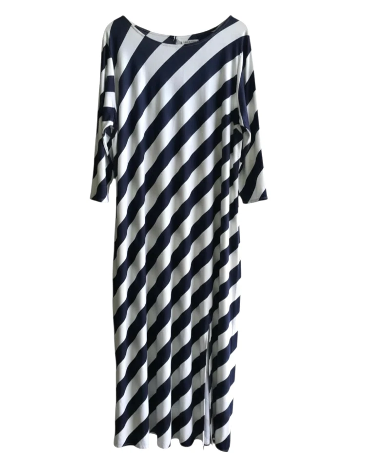 chinese dress ladies It's In The Air Olive Green Striped 3/4 Sleeve Midi Dress – Shop the Mint