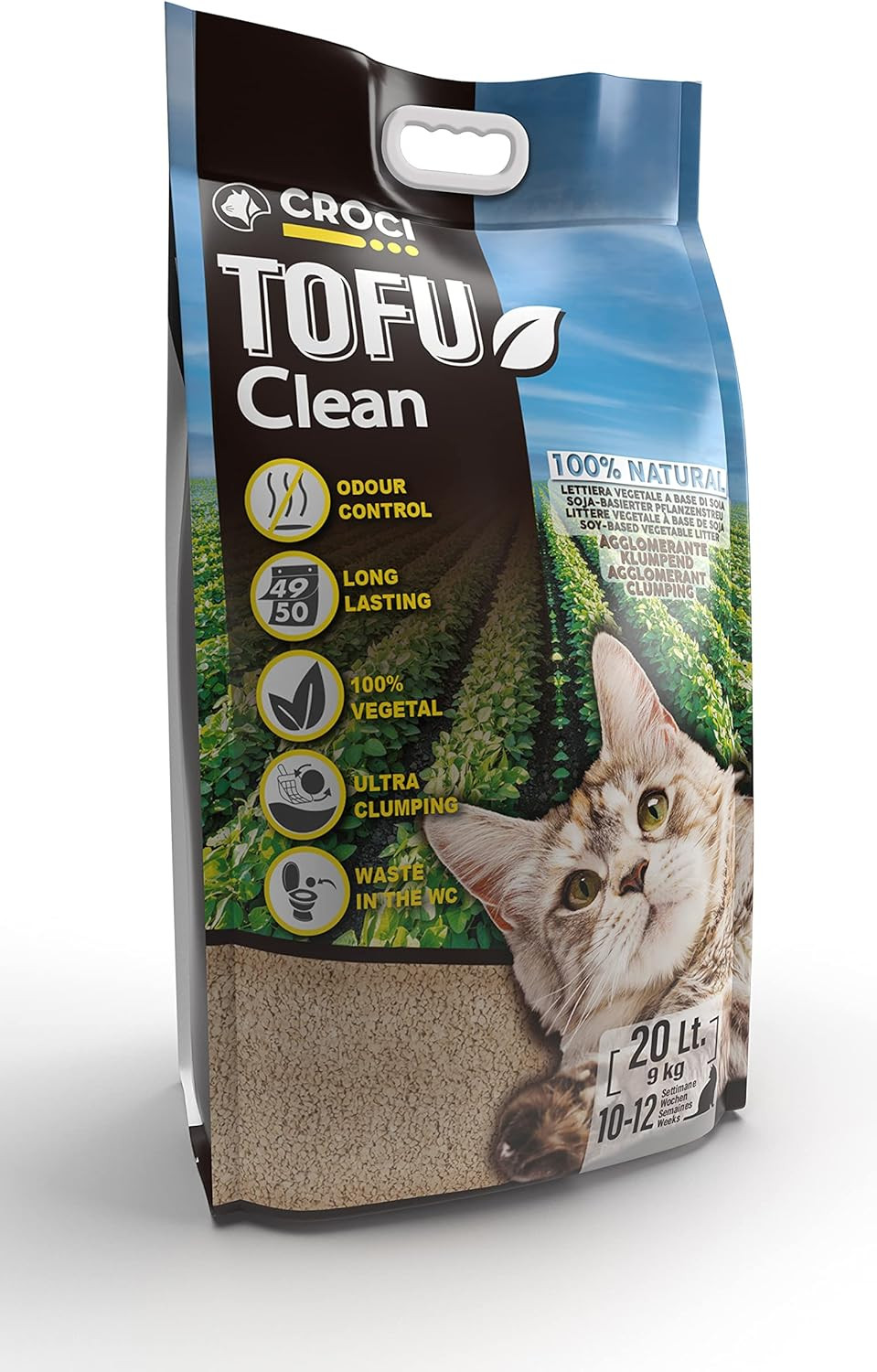 Tofu Clean 20L: La Lettiera per Gatti che si Getta nel WC