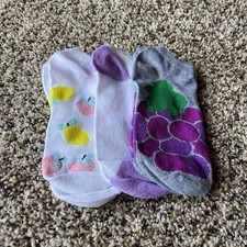 Women's Decorative Socks No Show Set of Three Brand New