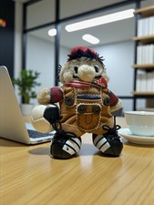 FC Bayern München Maskottchen BAZI (90er) – Top Zustand – Gesticktes Logo