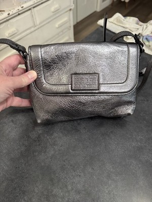 Marc Jacobs Leather Standard Supply Workwear Metallic Silver Crossbody Bag