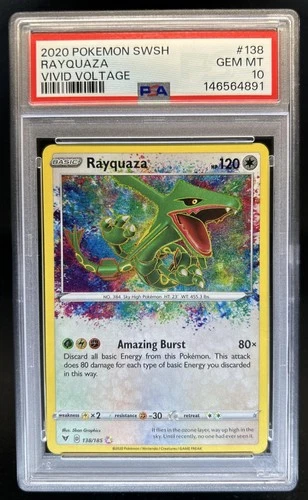 2020 Pokemon SWSH Vivid Voltage Rayquaza #138/185 PSA 10 GEM MINT
