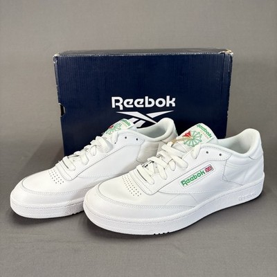 Reebok Classic Club C 85 Sneakers Shoes Mens Size 11.5 White Green AR0456 NEW