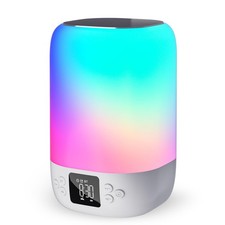 Night Light Bluetooth Speaker Alarm Clock, Sound Machine with White Noise, To...