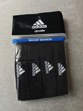 Adidas Climate 3/4in Bicep Bands 4-pack Black One Size NWT