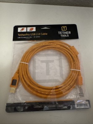 TetherTools CU5451 TetherPro USB 2.0 A Male to Mini-B 5 Pin 15' (4.6m) Cable