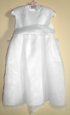 White Long Flower Girl, Christening, Formal Wedding Dress -24 mo-New with Tags