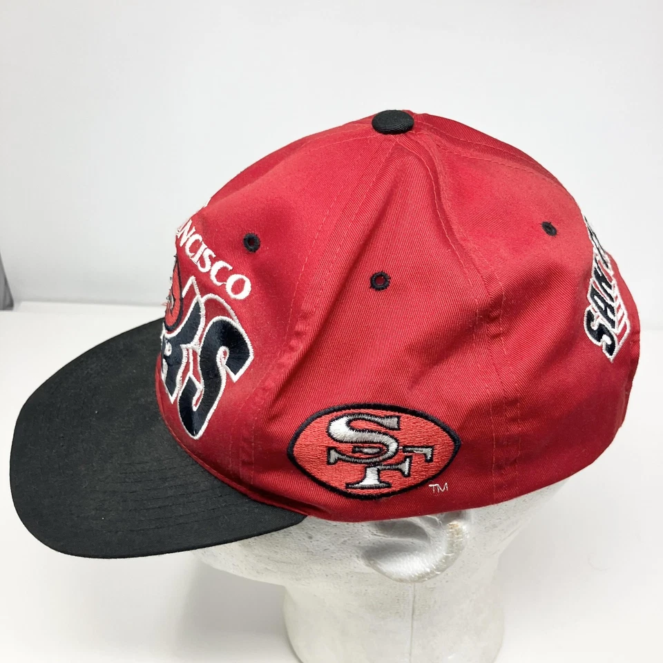 Gorra gorra de colección de los San Francisco 49ers espalda a presión para hombre NFL fútbol logotipo grande años 90 Foto 2 de 4
