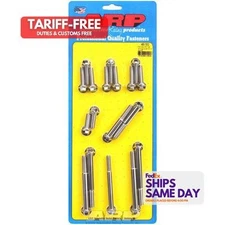 Arp 490-1502, Kit Polished Stainless Fits Pontiac S/S Timing Cover Bolt Kit 6Pt.