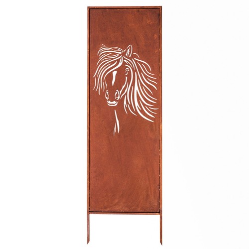 OSŁONA PRYWATNOŚCI 4x - RDZA DEKORACJA OGRODOWA 160x50CM OSŁONA PRZED WIATREM METAL WYGLĄD RDZY RDZA SZLACHETNA - Zdjęcie 2 z 4