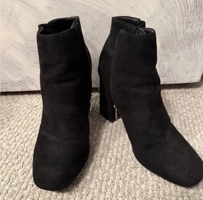 Marc Fisher Black Ankle Booties with Zipper