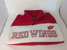 Vintage NHL Detroit Red Wings Fleece Jacket Mirage Red/White Pullover