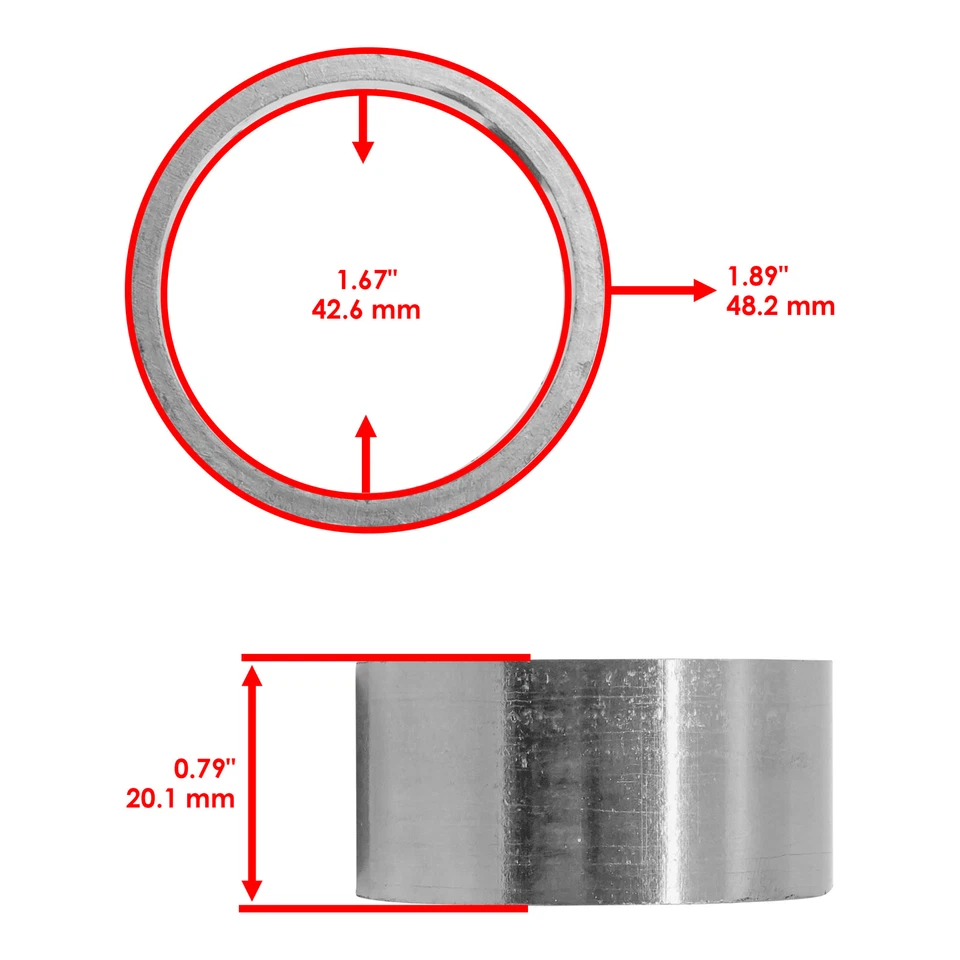 Caltric Exhaust Pipe Gaskets For Honda Nighthawk 750 CB750 1991-2003 - Imagem 3 de 4
