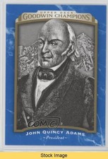 2017 Goodwin Champions Black & White Royal Blue John Quincy Adams #106 READ 0e3
