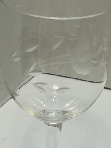 2 Princess House Heritage Pattern Wine Glass Water Goblet Footed 7" - Picture 3 of 5