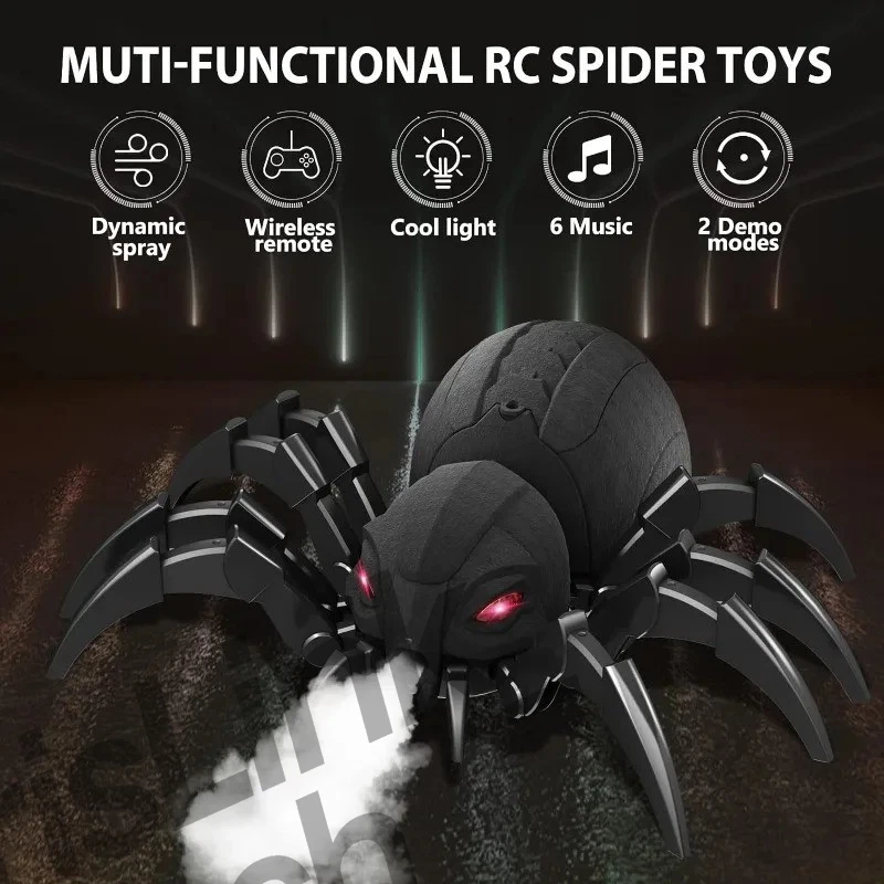 Toys for Kids RC Spider Robot Remote Control with Spray/Light/Music - Image 3 of 4