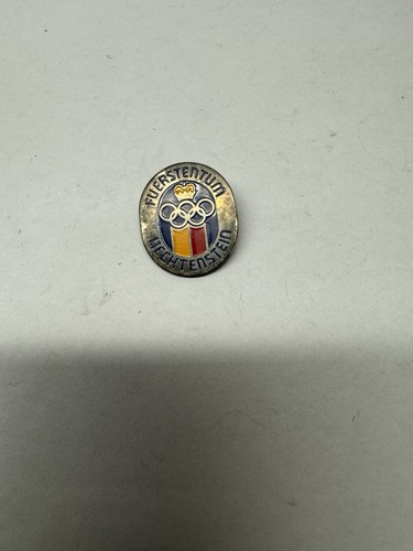 VTG 1984 Los Angeles Olympic Committee Liechtenstein Fuerstentum Pin NOC Flag