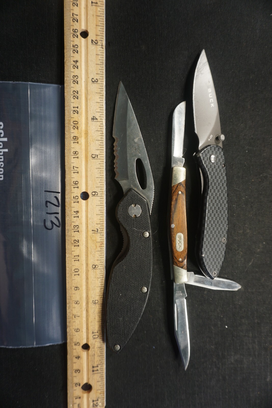1213 Three Buck pocket knives eBay