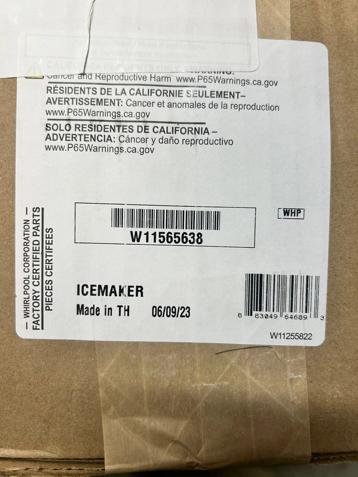 Whirlpool Refrigerator Ice Maker - (W11565638) - Image 2 of 2