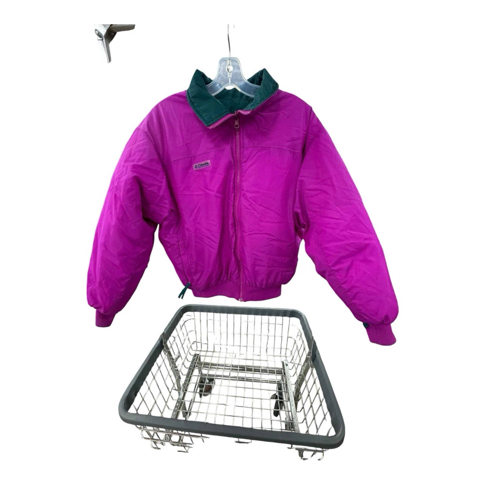 Vintage Columbia Puffer Down Jacket Size Medium? Reversible Full Zip 90s