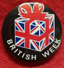 British Week Pin 💥 Strawbridge & Clothier Pinback Lapel Gift Button Union Jack